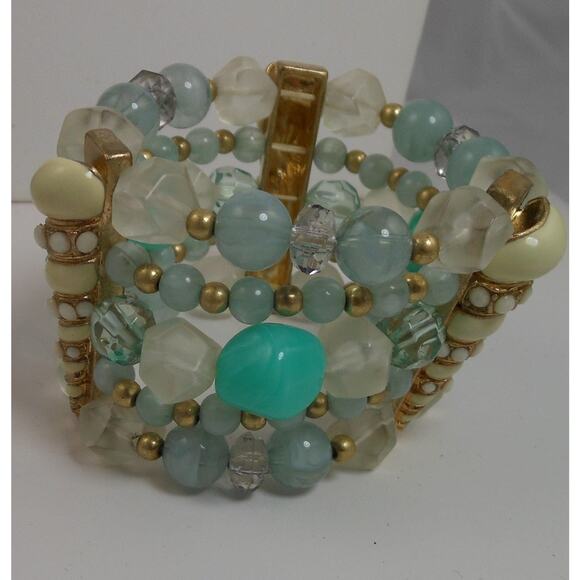 Handmade Shell Design Beaded Necklace Bracelet Set Vintage Beach Inspired - Picture 5 of 9